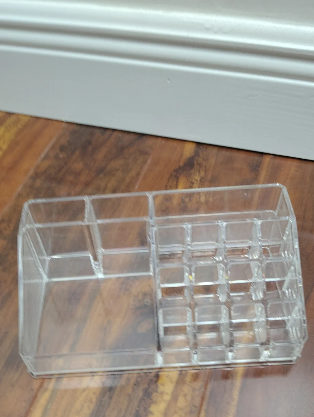 Clear Acrylic Multi-Compartment Makeup & Desk Organizer, Bathroom Cosmetic Table
